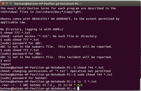 why is chmod not working.